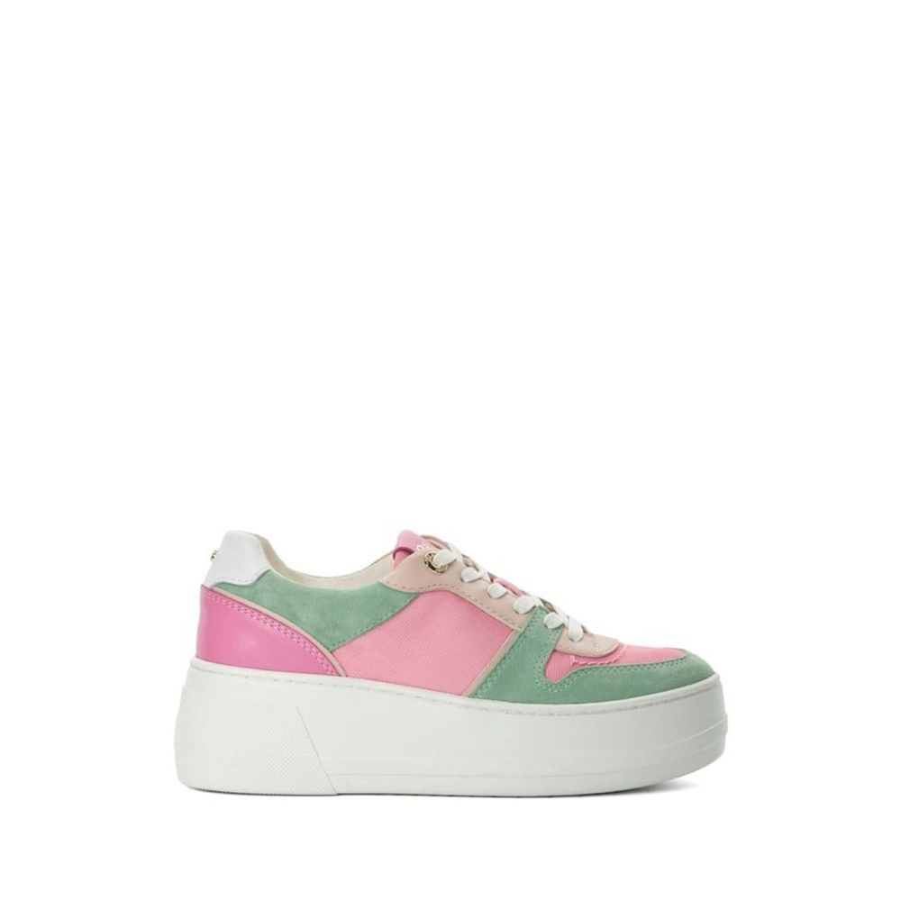 Dune London Pink Evangelyn Flatform Lace-Up Trainers Size 10-40 WORN ONE TIME